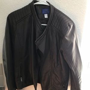 Brown faux leather jacket